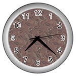 Batik-03 Wall Clock (Silver)