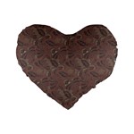 Batik-03 Standard 16  Premium Flano Heart Shape Cushions