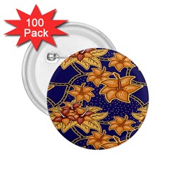 Seamless-pattern Floral Batik-vector 2 25  Buttons (100 Pack)  by nateshop