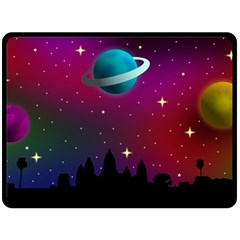 Asteroid Comet Star Space Aurora Fleece Blanket (large)  by Wegoenart