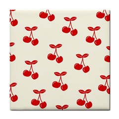 Cherries Tile Coaster by nateshop