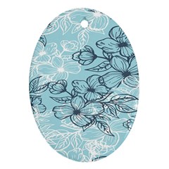 Flowers-25 Oval Ornament (two Sides) by nateshop