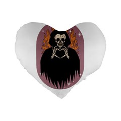 Halloween Standard 16  Premium Flano Heart Shape Cushions by Sparkle
