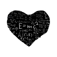 Science Einstein Formula Mathematics Physics Standard 16  Premium Flano Heart Shape Cushions by danenraven