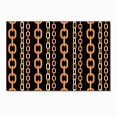 Gold Chain Jewelry Seamless Pattern Postcards 5  X 7  (pkg Of 10) by Ravend