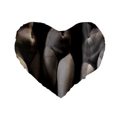 Three Graces Sculpture Detail Standard 16  Premium Flano Heart Shape Cushions by dflcprintsclothing