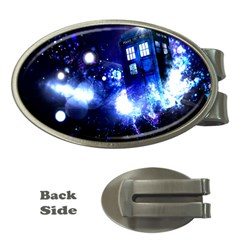 Tardis Background Space Money Clips (oval)  by Jancukart