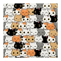 Cute-cat-kitten-cartoon-doodle-seamless-pattern Banner And Sign 3  X 3  by Jancukart