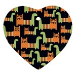 Seamless-pattern-with-cats Ornament (Heart)
