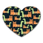 Seamless-pattern-with-cats Heart Mousepad