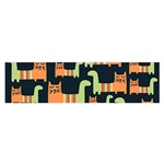 Seamless-pattern-with-cats Oblong Satin Scarf (16  x 60 )