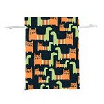 Seamless-pattern-with-cats Lightweight Drawstring Pouch (S)