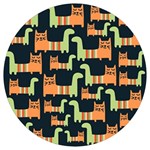 Seamless-pattern-with-cats Round Trivet