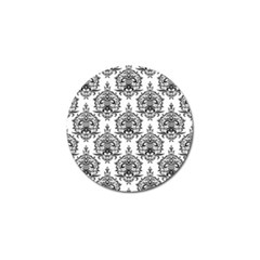 Black And White Ornament Damask Vintage Golf Ball Marker by ConteMonfrey