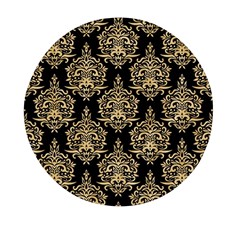 Black And Cream Ornament Damask Vintage Mini Round Pill Box (pack Of 5) by ConteMonfrey