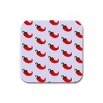 Small Peppers Rubber Square Coaster (4 pack)