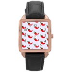 Small Peppers Rose Gold Leather Watch 