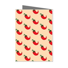 Small Mini Peppers Pink Mini Greeting Cards (pkg Of 8) by ConteMonfrey