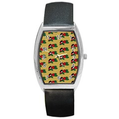 Guarana Fruit Brown Barrel Style Metal Watch