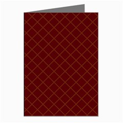 Diagonal Dark Red Small Plaids Geometric  Greeting Cards (pkg Of 8) by ConteMonfrey