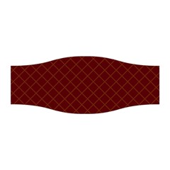 Diagonal Dark Red Small Plaids Geometric  Stretchable Headband by ConteMonfrey
