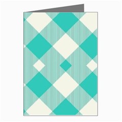 Diagonal Blue Torquoise Greeting Card by ConteMonfrey