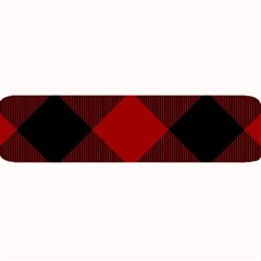 Black And Dark Red Plaids Large Bar Mat by ConteMonfrey