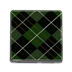 Modern Green Plaid Memory Card Reader (square 5 Slot) by ConteMonfrey