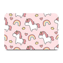 Cute-unicorn-rainbow-seamless-pattern-background Plate Mats by Wegoenart