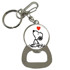 Snoopy Love Bottle Opener Key Chain by Jancukart