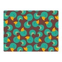 Vector-illustration-seamless-pattern-with-cartoon-duck Double Sided Flano Blanket (mini)  by Wegoenart