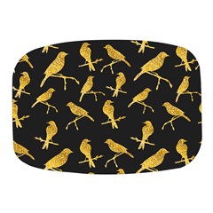 Background-with-golden-birds Mini Square Pill Box by Wegoenart