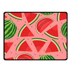 Red Watermelon  Double Sided Fleece Blanket (small)  by ConteMonfrey