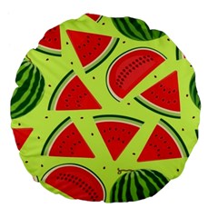 Pastel Watermelon   Large 18  Premium Flano Round Cushions by ConteMonfrey