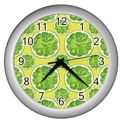 Lemon Cut Wall Clock (silver) by ConteMonfrey