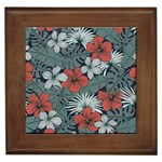 Seamless-floral-pattern-with-tropical-flowers Framed Tile
