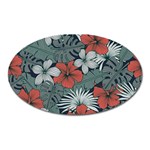 Seamless-floral-pattern-with-tropical-flowers Oval Magnet