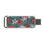 Seamless-floral-pattern-with-tropical-flowers Portable USB Flash (Two Sides)
