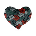 Seamless-floral-pattern-with-tropical-flowers Standard 16  Premium Heart Shape Cushions