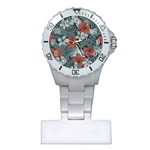 Seamless-floral-pattern-with-tropical-flowers Plastic Nurses Watch