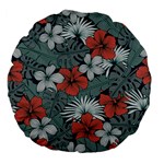 Seamless-floral-pattern-with-tropical-flowers Large 18  Premium Flano Round Cushions