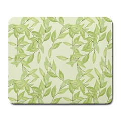 Watercolor Leaves On The Wall  Large Mousepad by ConteMonfrey