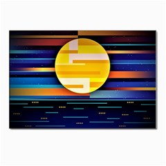 Background Abstract Horizon Postcard 4 x 6  (pkg Of 10) by Ravend