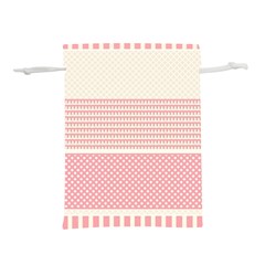 Background Pink Beige Decorative Texture Craft Lightweight Drawstring Pouch (l) by Wegoenart