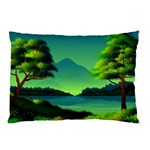 Green Landscape Illustration Nature Pillow Case 26.62 x18.9  Pillow Case