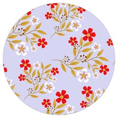 Illustration Pattern Flower Floral Round Trivet by Wegoenart