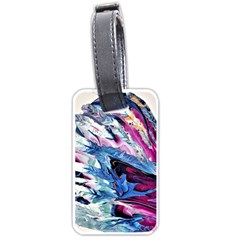 Feathers Luggage Tag (one Side) by kaleidomarblingart