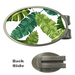 Banana Leaves Tropical Money Clips (oval)  by ConteMonfrey