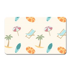 Cool Summer Pattern - Beach Time!   Magnet (rectangular) by ConteMonfrey