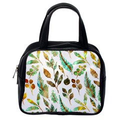 Leaves And Feathers - Nature Glimpse Classic Handbag (one Side) by ConteMonfrey